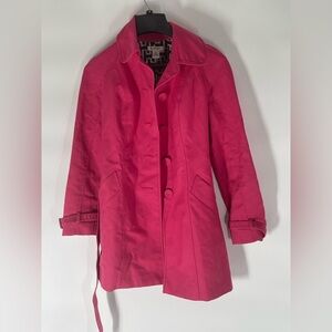 Harold's Vibrant Pink Trench Coat